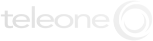 Teleone logo Gradient White