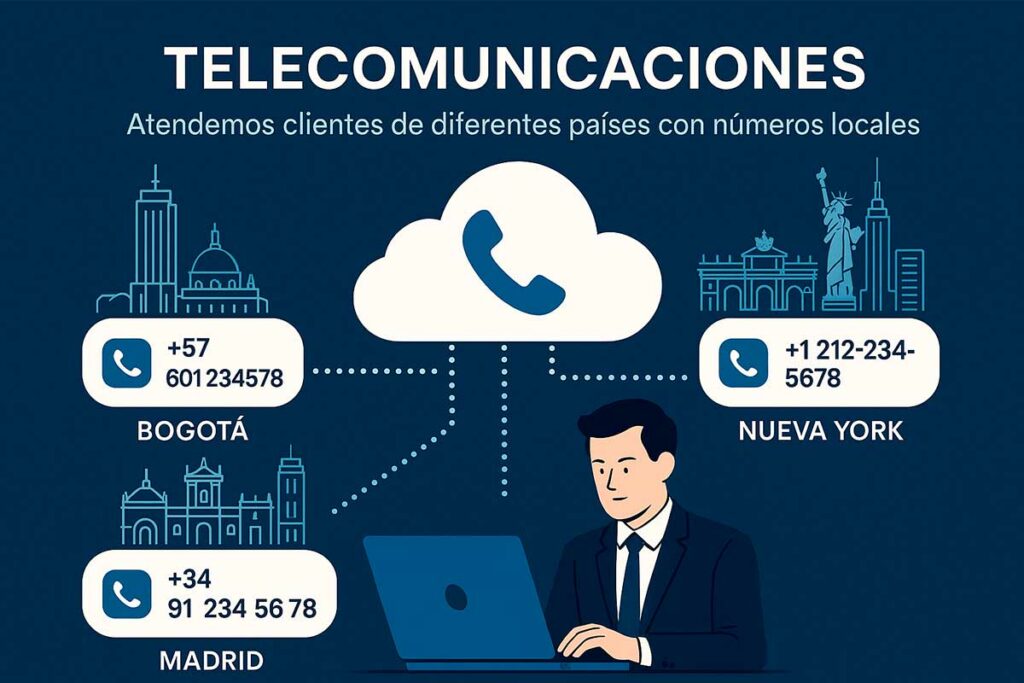 Número telefónico en otro país
